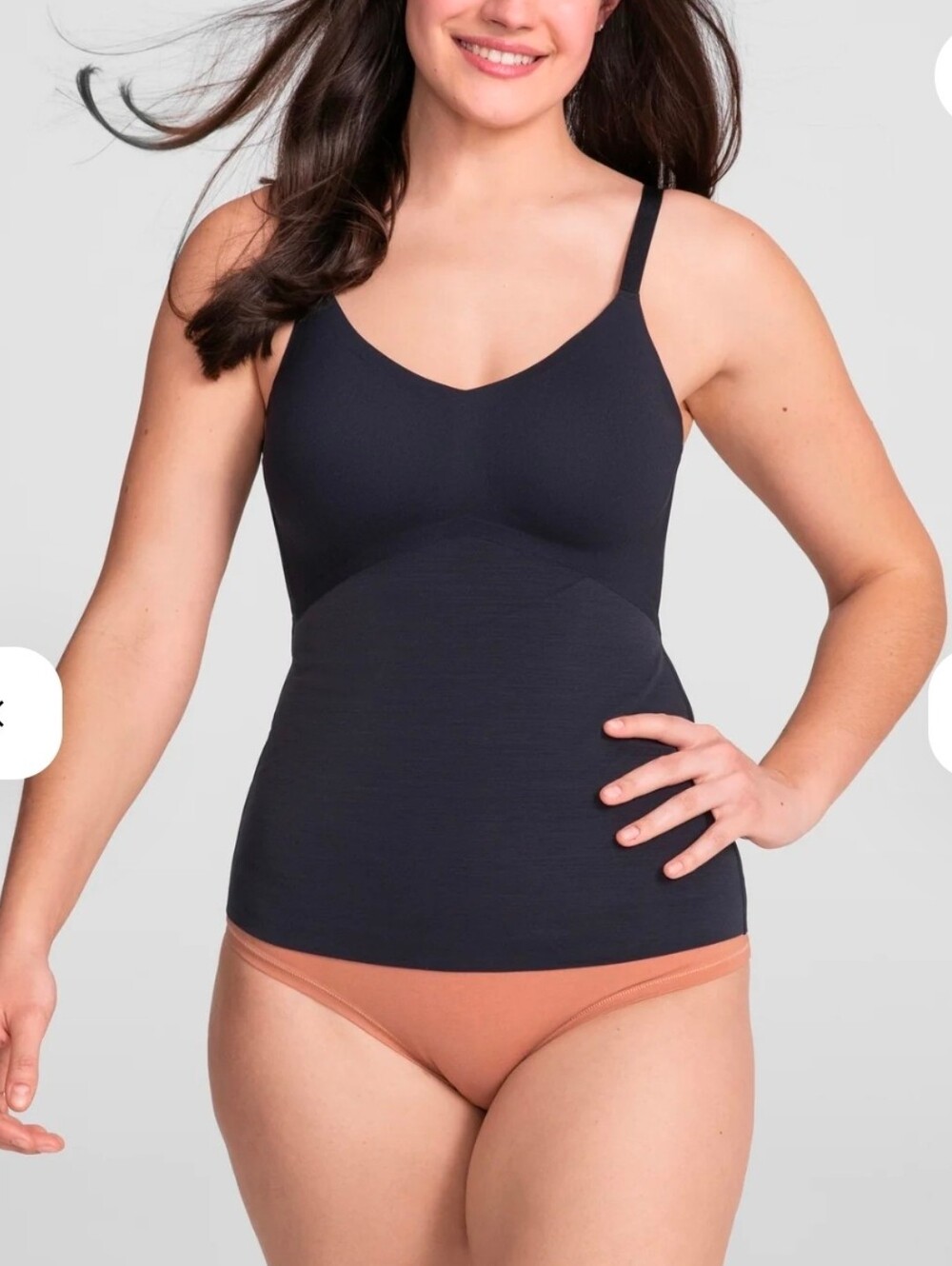 Honeylove Black Shaping Camisole with Built-In Cups